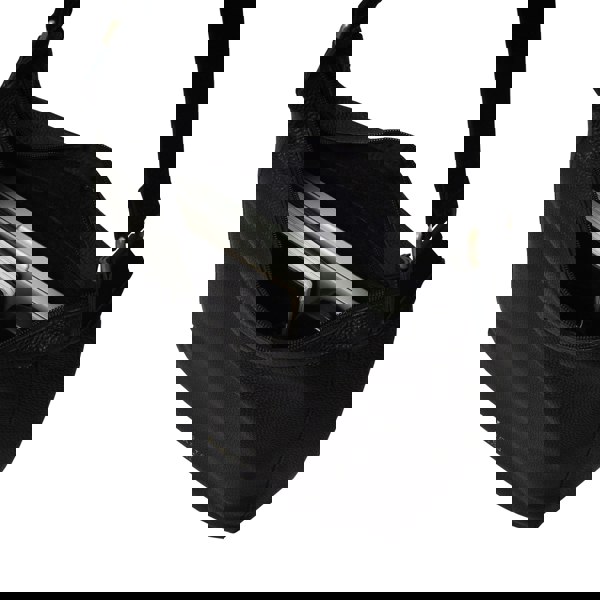 Assots London 'BIANCA' Black Pebble Grain Leather Slouchy Hobo Bag