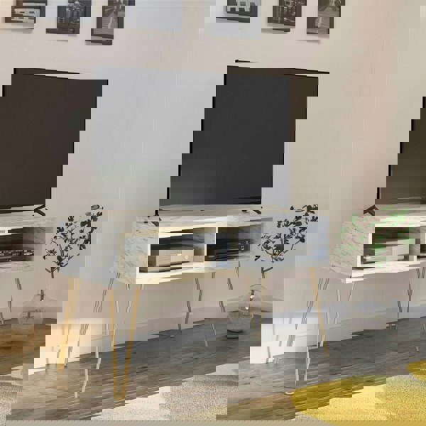 Dorel Home Novogratz Athena TV-Stand White Marble