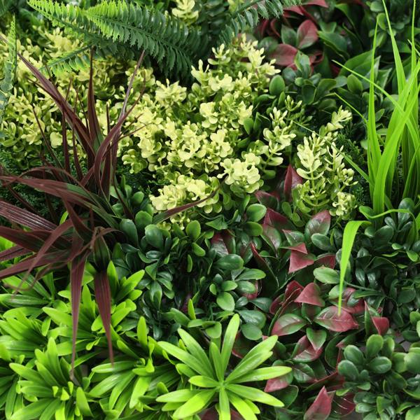 Combo of 4 Carnival Premium Artificial Plants Green Wall Panels 50cm x 50cm - Evergreenery