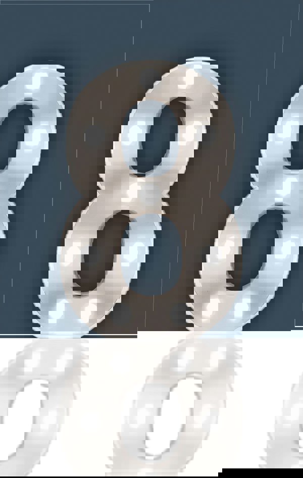 St Helens Battery Operated 3D LED Number 8 Light