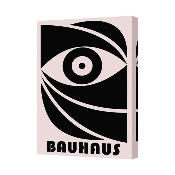 Benjamin Tate Design Bauhaus Eye Modern Geometric Abstract Canvas Wall Art Print Pink Black