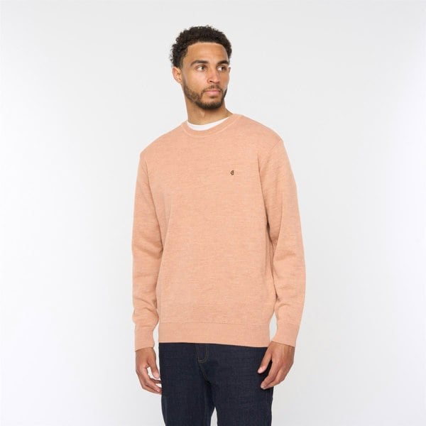 Gabicci G54K04 Mens Plain Crew Kneck Knit Gabicci Classic - PEACH