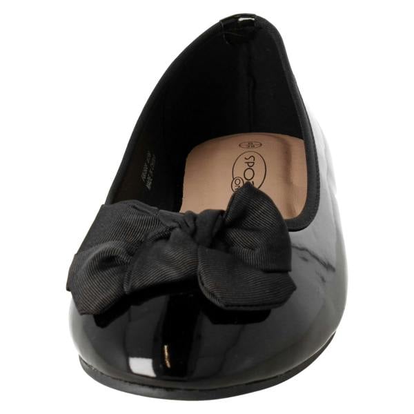 Spot On Ladies Spot On Flat Comfort Wide Ballerina Shoes F80588