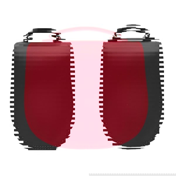 Zatchels Handmade Leather Twist Lock Saddle Bag - Red