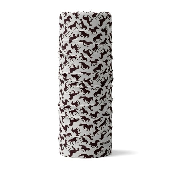 RUFFNEK Black and Grey Horses Snood Scarf