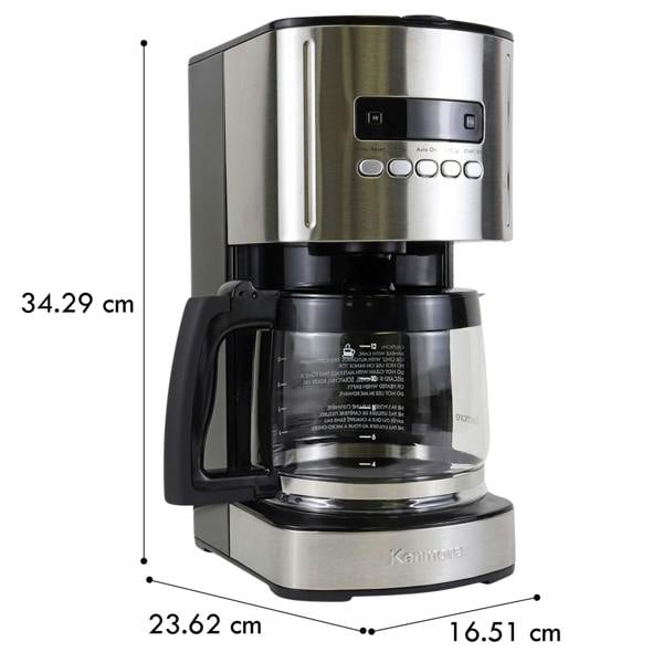 Kenmore Coffee Maker 12-Cup Filter Coffee Machine 1.8L Programmable Timer Drip Coffee Machine Black