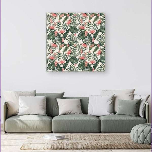 Warren Reed Dark Tropical Green Leaves Canvas