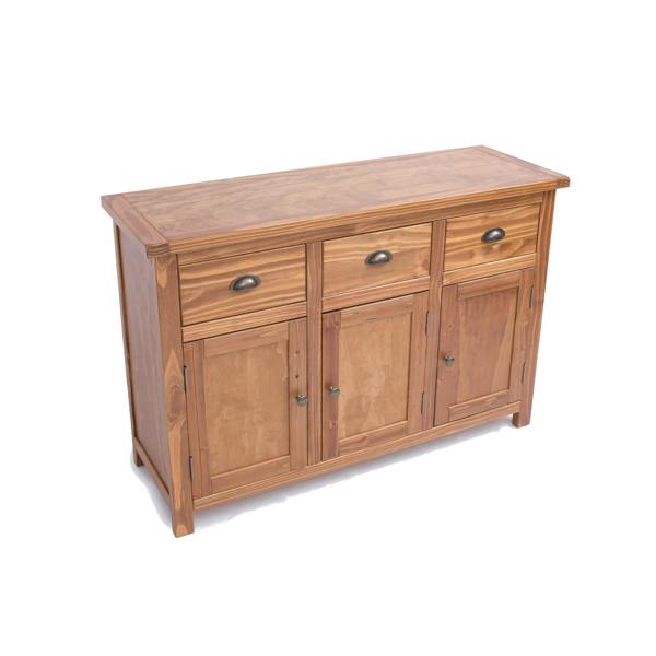 Cabinet Bits Padua Lacquered 3 Drawer 3 Door Sideboard Brass Cup Handle