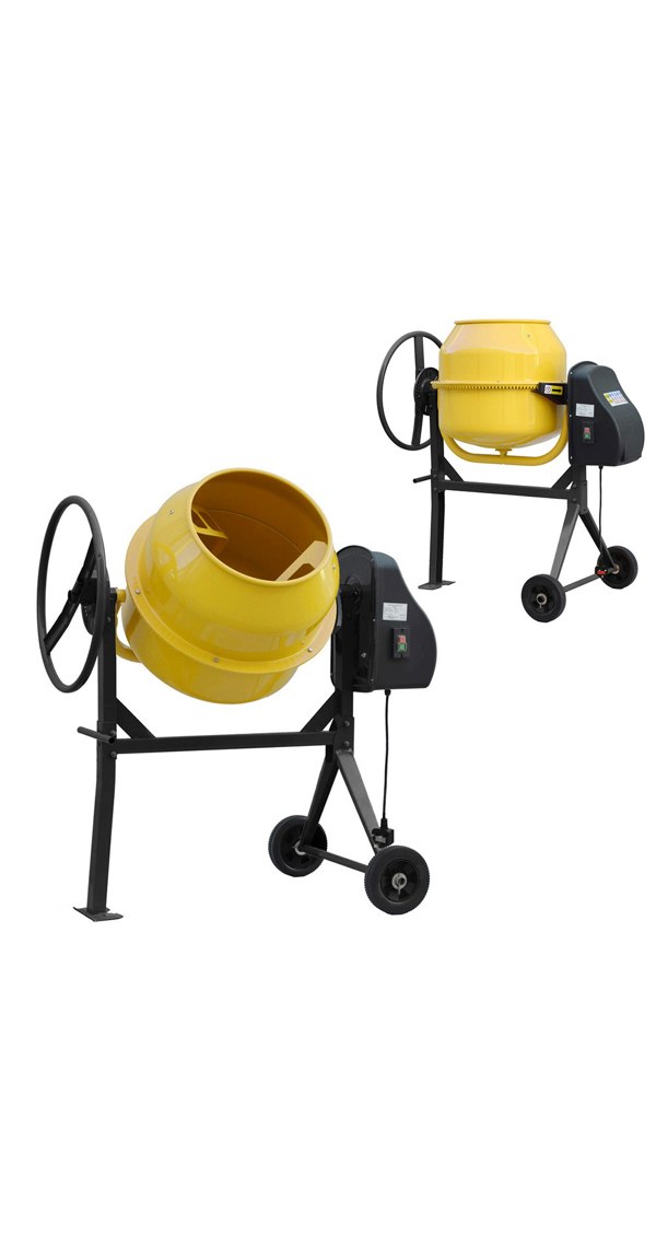 Living and Home 110cm W x 70.5cm D Electric Portable Cement Concrete Mixer with Wheels