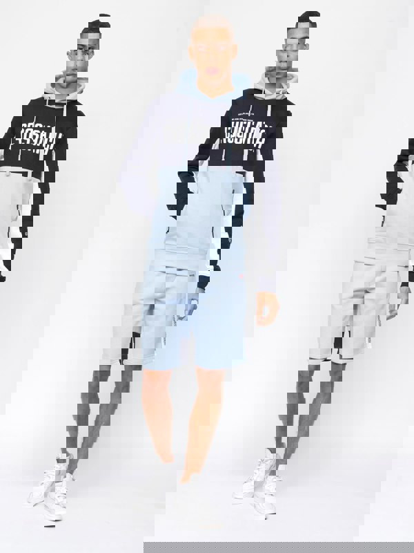Crosshatch Compounds Hoodie Navy/Light Blue