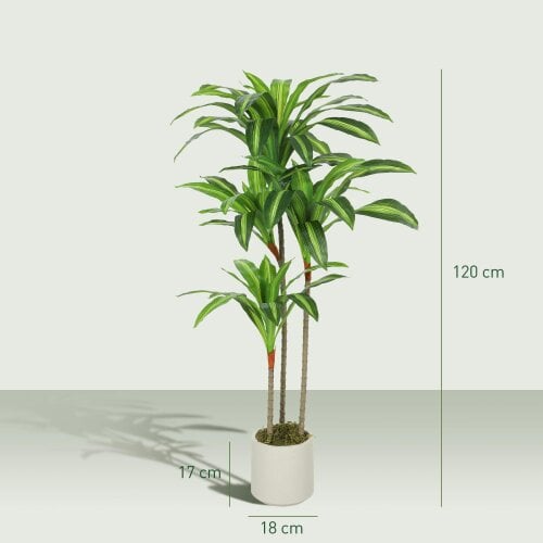Wyld Haus Mivi Artificial Dracaena Style Tree With Flexible Trunks 120cm Green