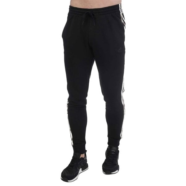 Adidas Mens Essentials French Terry Camo Trousers - Black