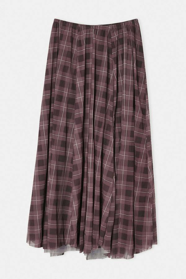 High Waist Lined Tulle Maxi Skirt