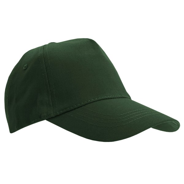 SOLS Unisex Buzz 5 Panel Baseball Cap - Forest Green