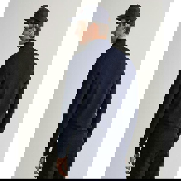 GANT Mens Casual Cotton Zip Cardigan - 433 Evening Blue