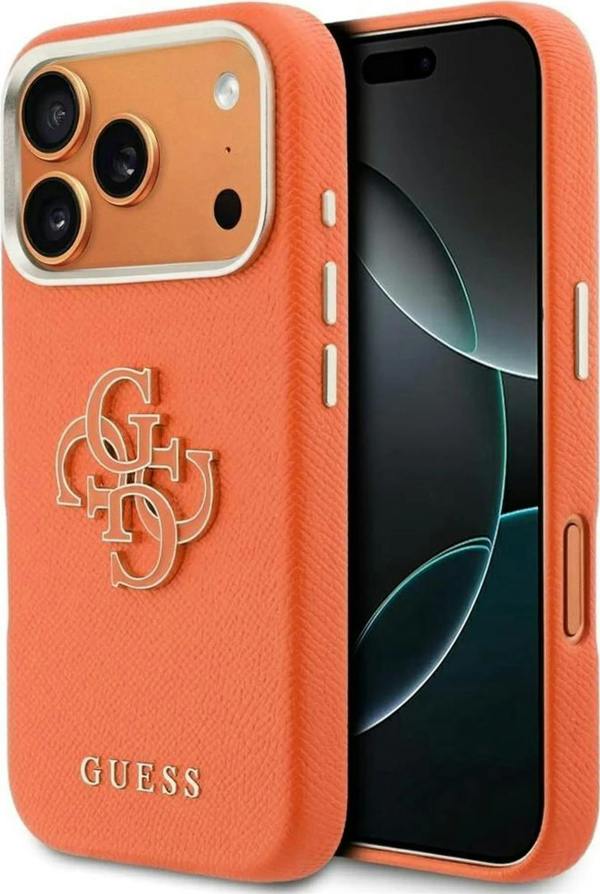 Guess FW Resin Big 4G Logo Case for iPhone 17 Pro Max 6.9" Orange - GUHCP17X5PS4RGGO
