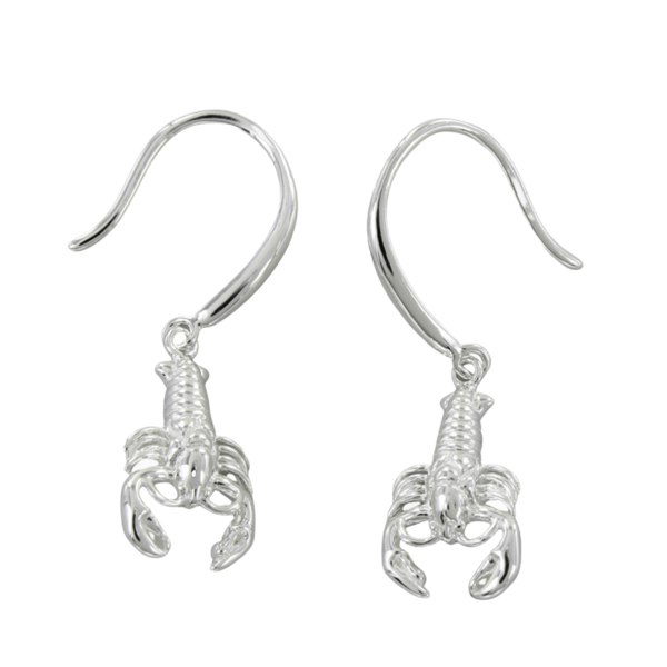 Sterling Silver Lobster Earrings - Reeves & Reeves