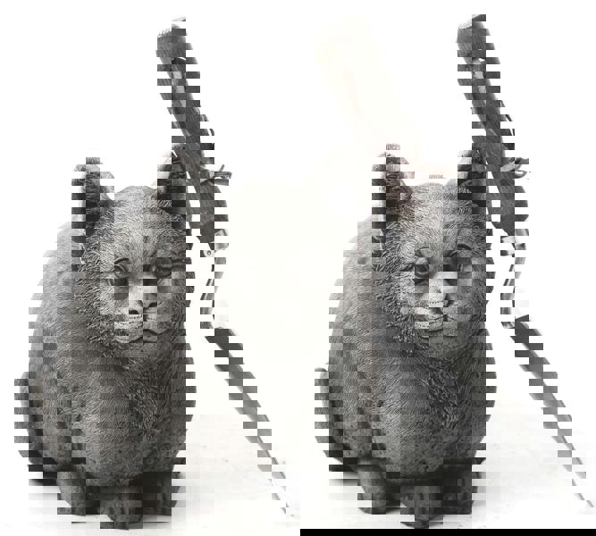 Cute Fat Cat Solid Stone Garden Ornament