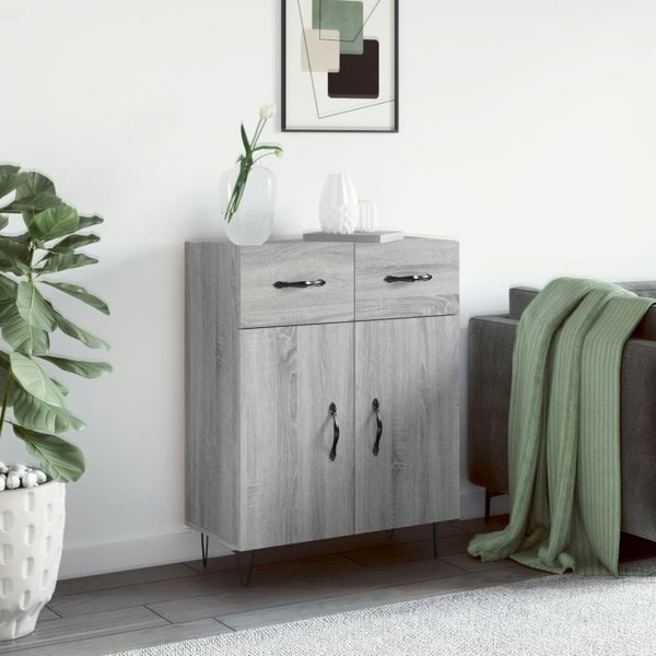 Berkfield Sideboard Grey Sonoma 69.5x34x90 cm Engineered Wood