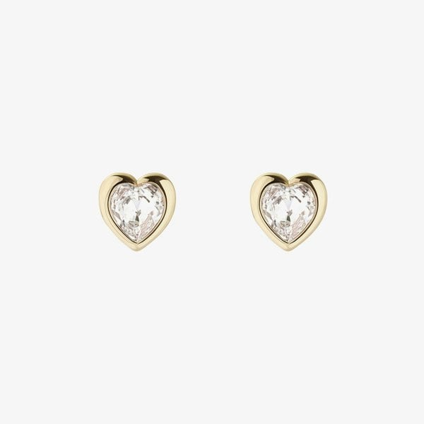 Ted Baker Han Gold Tone Crystal Heart Stud Earrings TBJ1654-02-02