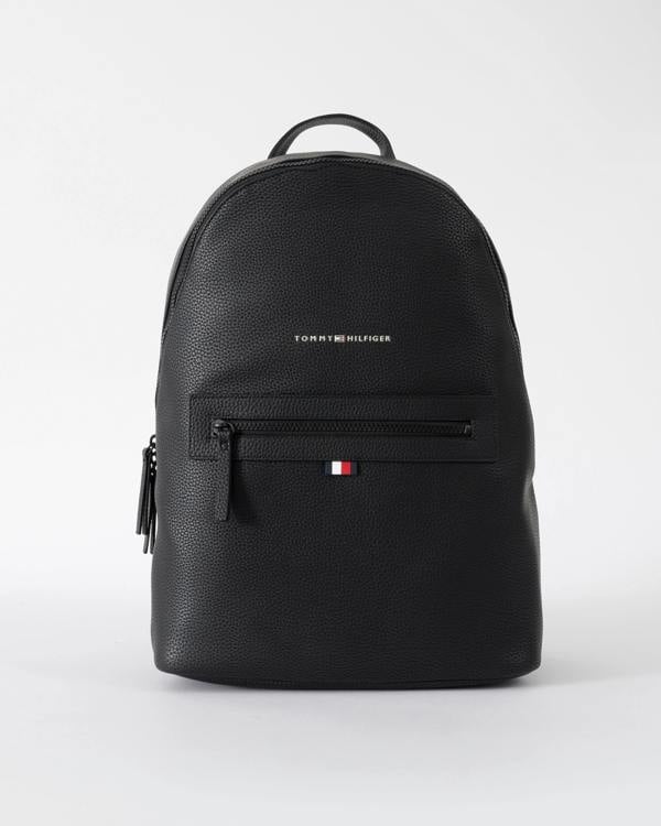 Tommy Hilfiger Essential PU Mens Backpack in Black