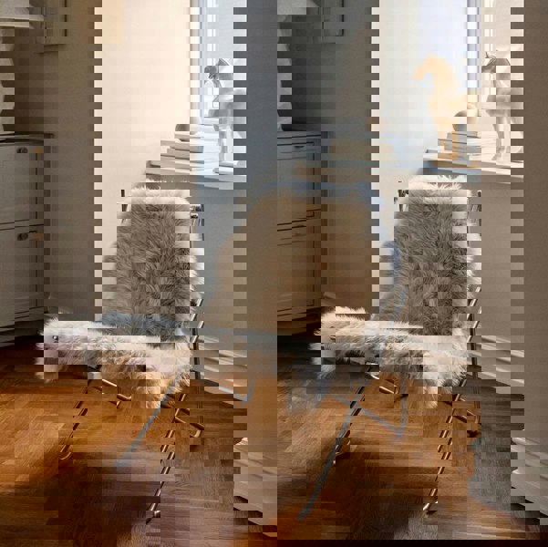 New Zealand Sheepskin | Long Wool | Rug 135 cm Aubergine