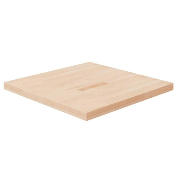 Berkfield Square Table Top 70x70x4 cm Untreated Solid Wood Oak