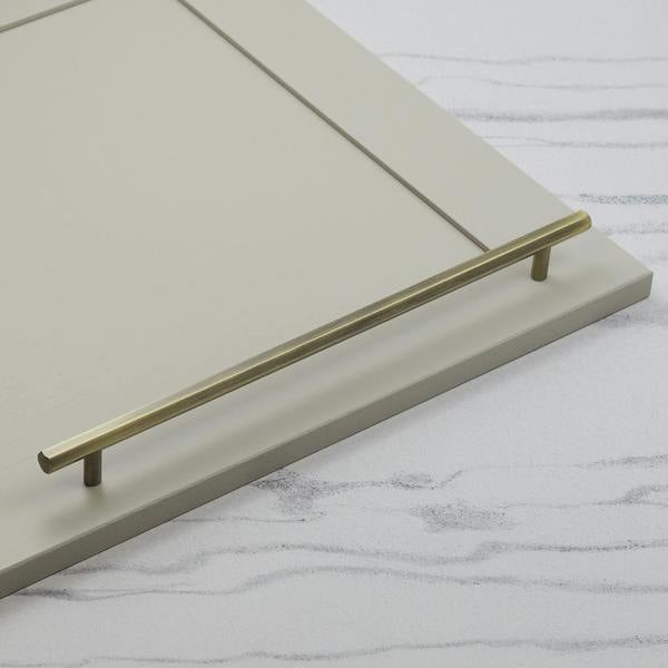 Handle & Home Antique Brass Hexagon Bar Handles & Matching T-Bar Pull