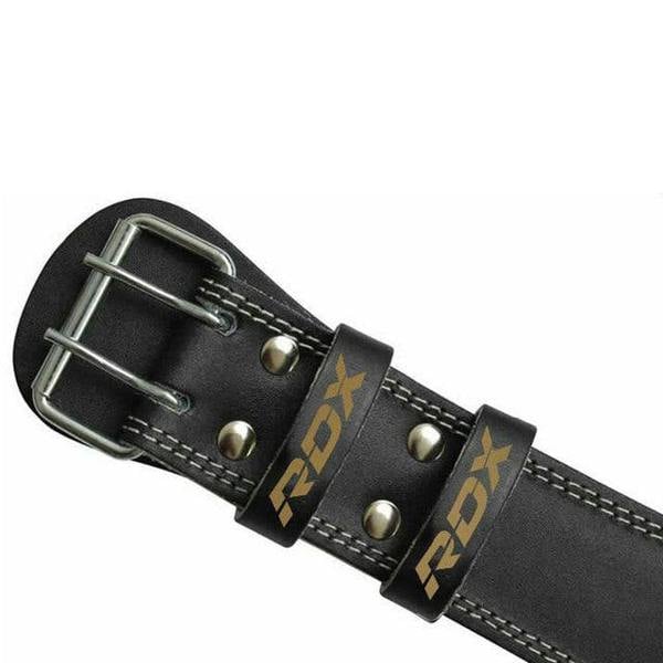 RDX Sports BELT 6" LEATHER BLACK GOLD
