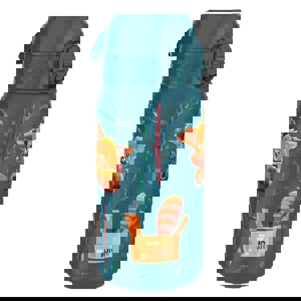 ION8 Leak Proof Kids Water Bottle, Stainless Steel, Red Pandas, 400ml (13oz)