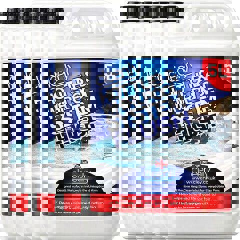 Cleenly Hot Tub & Whirlpool System Flush - Removes Dirt, Grime & Biofilm - Sterilises and Deeply Clean 20L