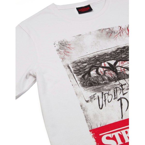 Stranger Things Mens Upside Down T-Shirt - White