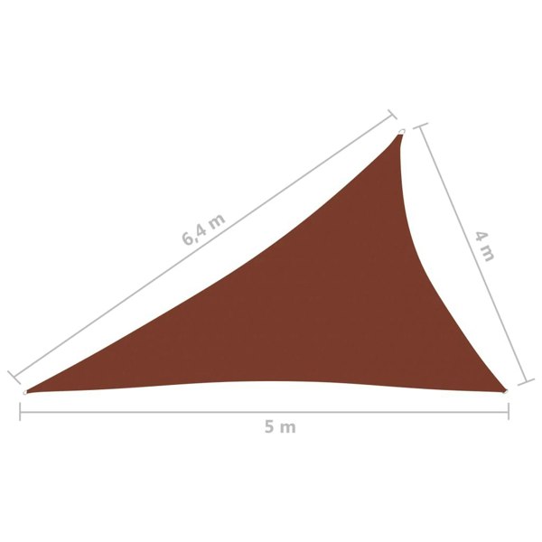 Berkfield Sunshade Sail Oxford Fabric Triangular 4x5x6.4 m Terracotta