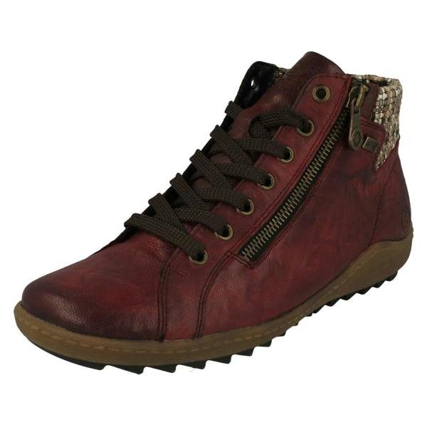 Remonte Ladies Rieker Warm Lined Woven Cuff Remonte-Tex Ankle Boots R1485