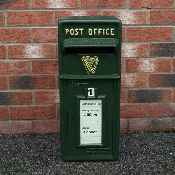 Monstershop Green Irish Post Box with Stand