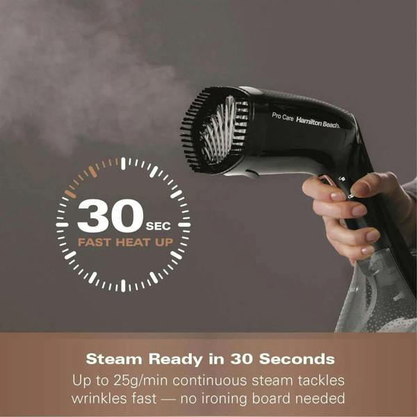 Hamilton Beach ProCare Handheld Garment Steamer - Black & Bronze - Hamilton Beach UK