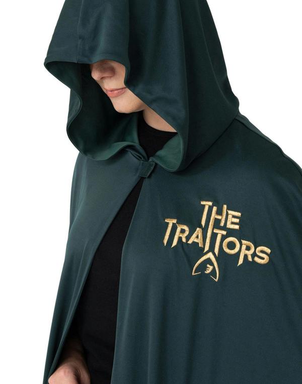 Vanilla Underground The Traitors Unisex Green Hooded Cloak 1 Piece Costume