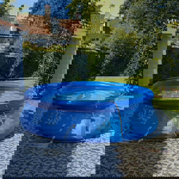 smartbies Intex 10 x 30 Easy Set Pool, Above-Ground Swimming Pool for Gardens