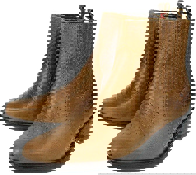 Wrangler Tex Mid Leather Pull on Mens Cowboy Western Chelsea Pointed Boots