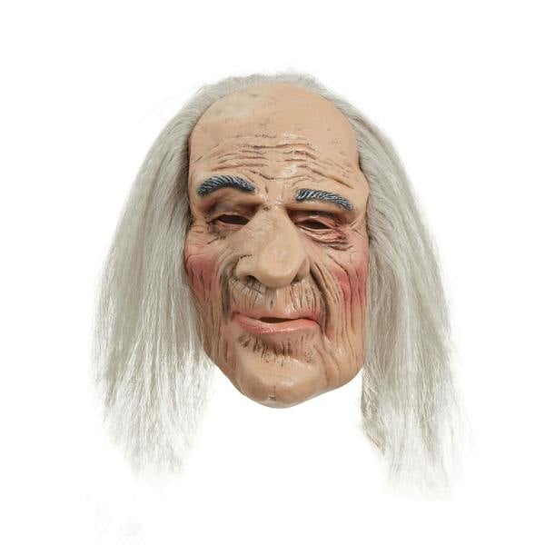 Bristol Novelty Creepy Old Man Mask - Pink/Grey - 