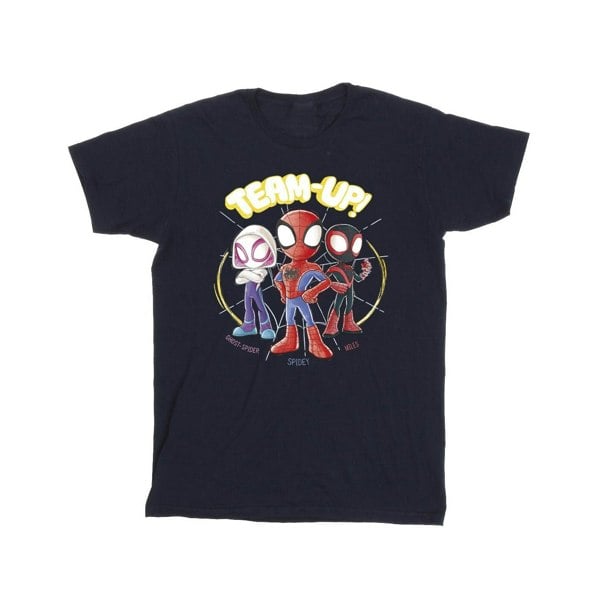 Marvel Boys Spidey And His Amazing Friends Sketch T-Shirt - Navy Blue