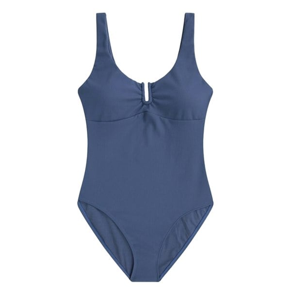 Animal Womens Florence Ribbed One Piece Swimsuit - Navy