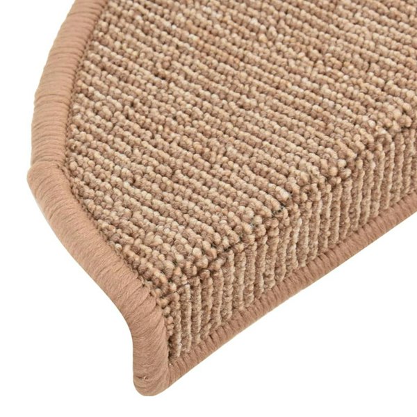 Berkfield Carpet Stair Treads 15 pcs Light Brown 65x21x4 cm