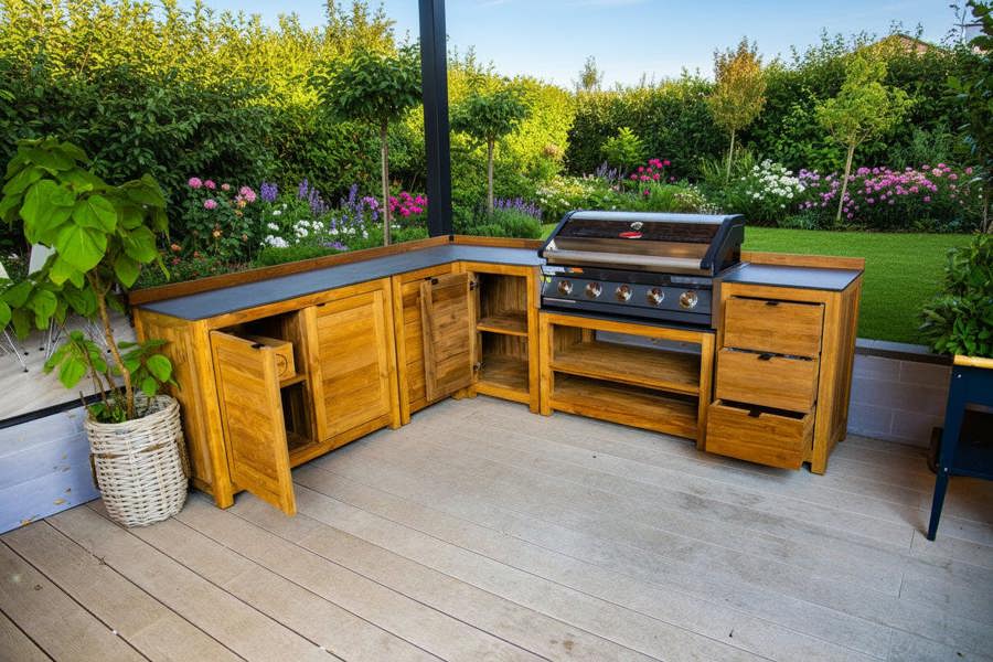 Ocean Designs Barletta Teak Outdoor Kitchen Set 2