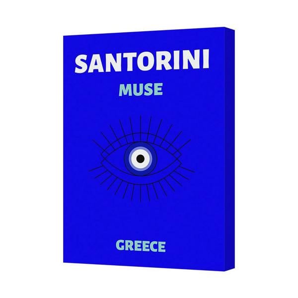 Benjamin Tate Design Santorini Muse Greece Canvas Art Print Contemporary Home Decor