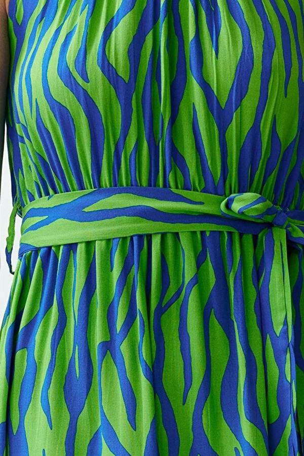 WOVCOR Halter Neck Lined Maxi Woven Dress