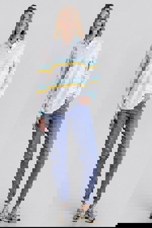 ENORSIA Women’s Mid Blue Zip-Cuff Denim Jogger Pants