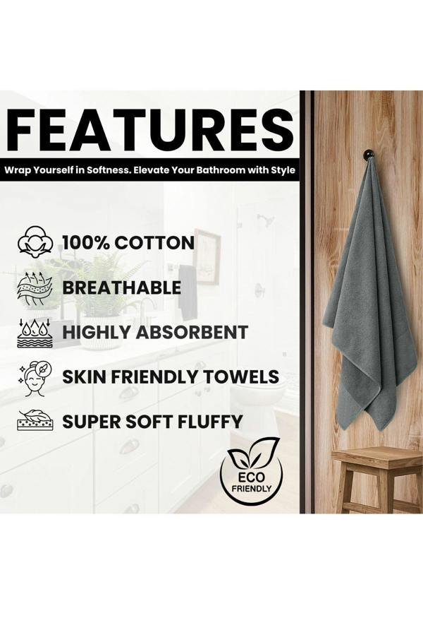 Ezysleep Luxe Collection 4 Piece Egyptian Bathsheet Set