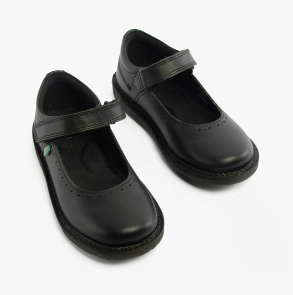 Kickers 117238 KOPI MJ BROGUE Junior Girls School Shoes Black