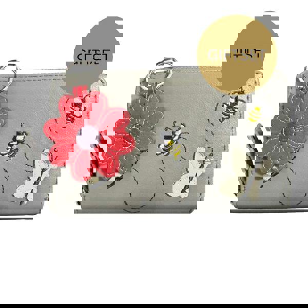 Love EMVY Gift Set - Bee & Butterfly Embroidered Purse & Daisy Keyring